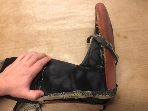 Seam tape falling off due to wet storing (mold)