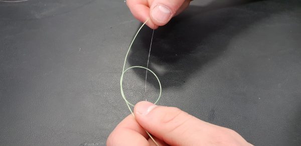 push line through side of loop
